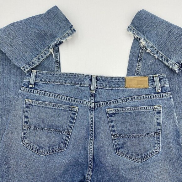 Tommy Hilfiger Sz 10 R Classic Fit 33x31 Jeans Women Stretch Denim Fray Hem - Picture 10 of 10